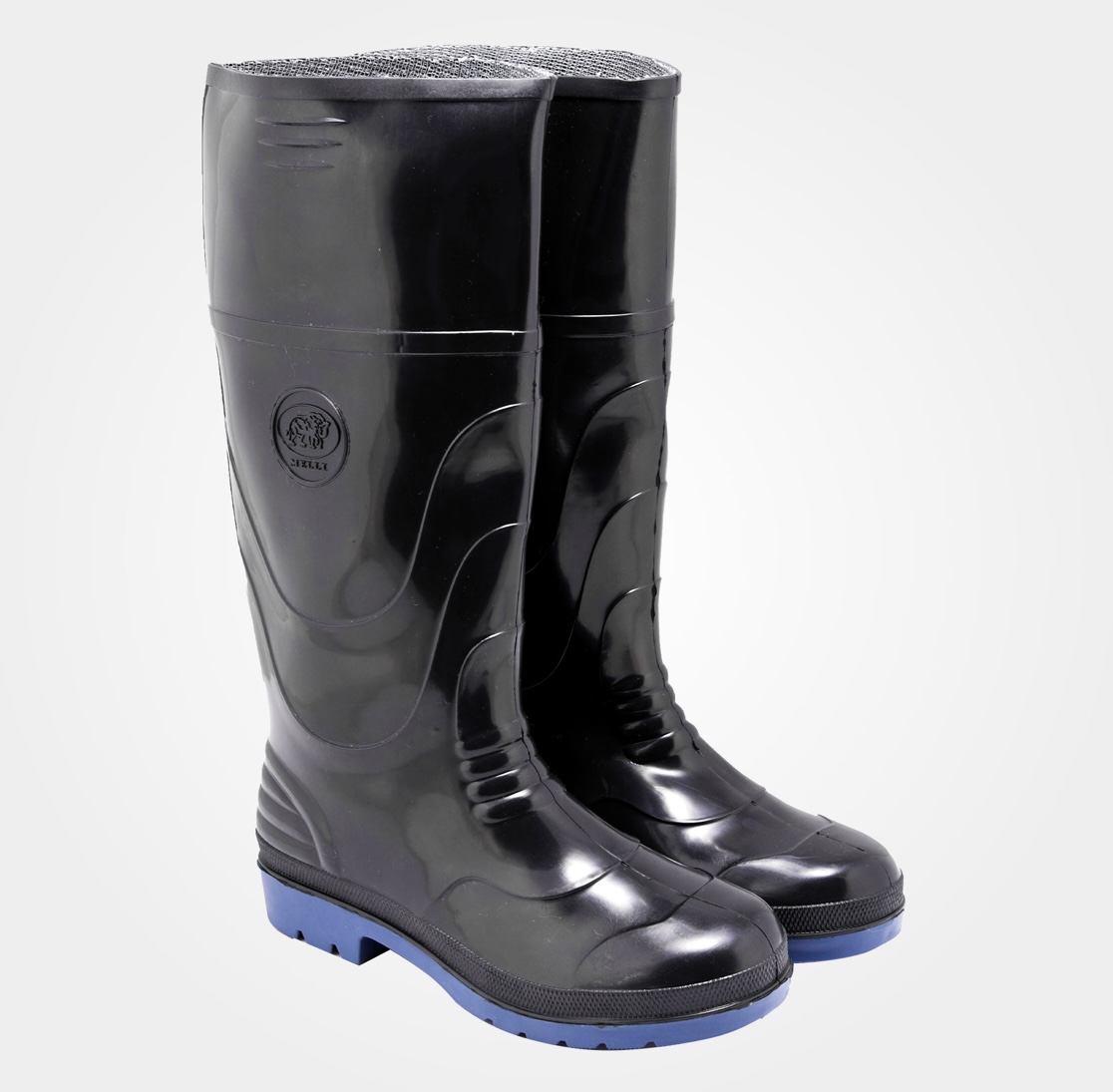 چکمه مشکی زیره آبی